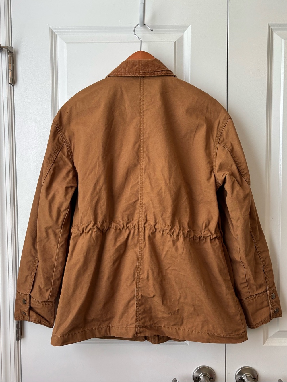 Universal Thread Canvas Barn Jacket Work Coat Corduroy Collar Zip & Snap Close - Picture 5 of 8